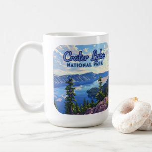 Nationalparken Crater Sjö Oregon Retro Kaffemugg