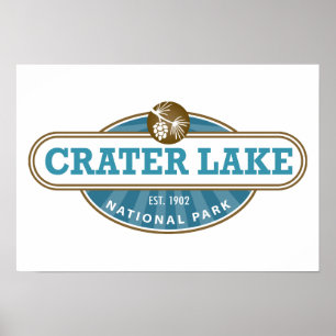 Nationalparken Crater Sjö Poster