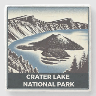 Nationalparken Crater Sjö Stenunderlägg