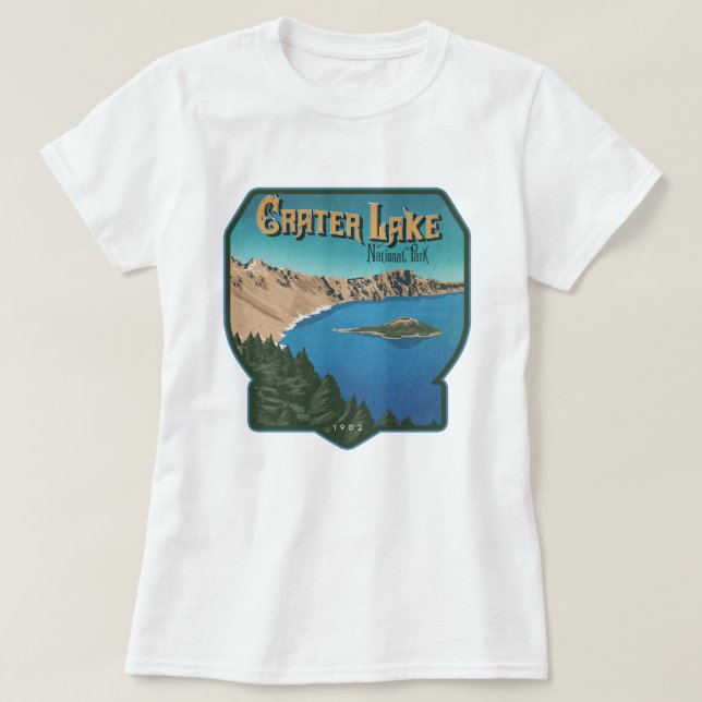 Nationalparken Crater Sjö T Shirt (Design framsida)