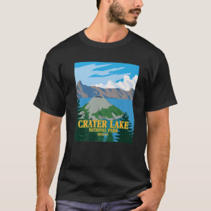 Nationalparken Crater Sjö - Turismen Vintage affis T Shirt