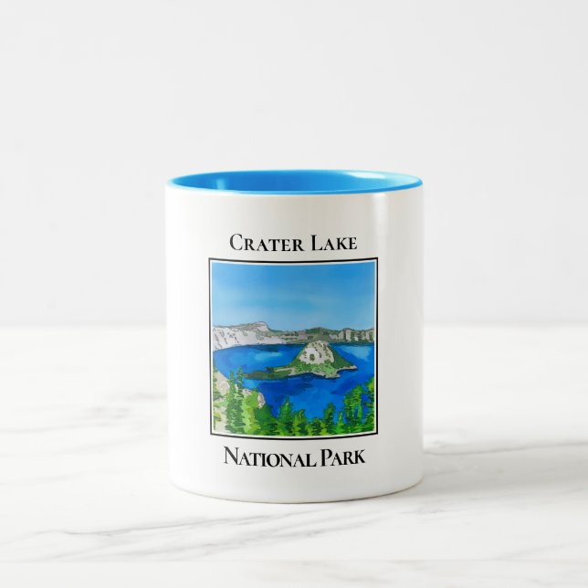 Nationalparken Crater Sjö Två-Tonad Mugg (Center)