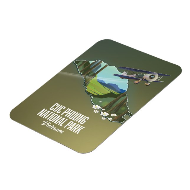 Nationalparken Cuc Phuong Vietnam karta Magnet (Vänstra Sidan)