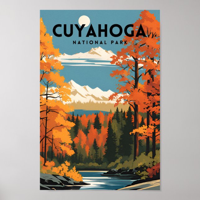 Nationalparken Cuyahoga Travel Poster (Framsidan)