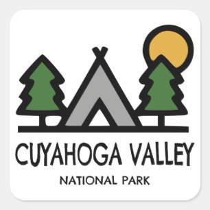 Nationalparken Cuyahoga Valley Fyrkantigt Klistermärke