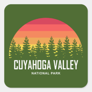 Nationalparken Cuyahoga Valley Fyrkantigt Klistermärke