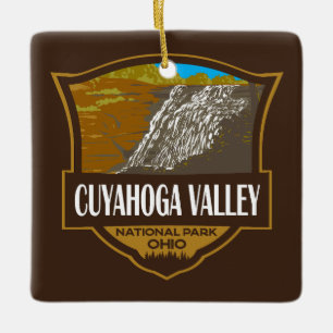 Nationalparken Cuyahoga Valley Illustration Travel Julgransprydnad Keramik