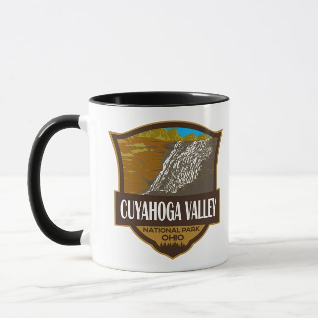 Nationalparken Cuyahoga Valley Illustration Travel Mugg (Vänster)
