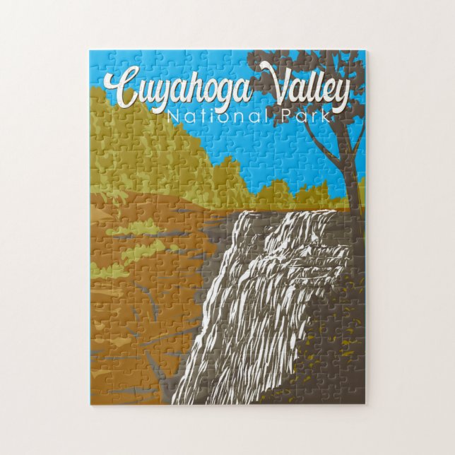 Nationalparken Cuyahoga Valley Illustration Travel Pussel (Vertikal)