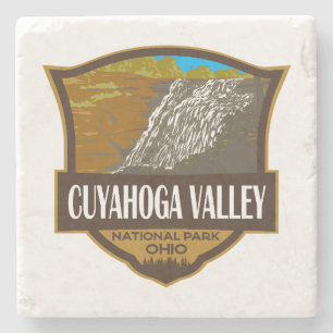 Nationalparken Cuyahoga Valley Illustration Travel Stenunderlägg