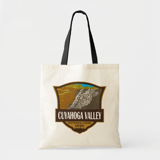 Nationalparken Cuyahoga Valley Illustration Travel Tygkasse (Framsidan)