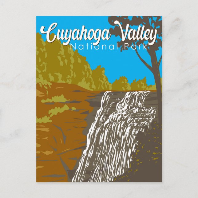 Nationalparken Cuyahoga Valley Illustration Travel Vykort (Framsida)