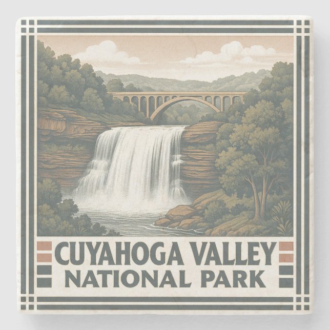 Nationalparken Cuyahoga Valley Stenunderlägg (Framsidan)