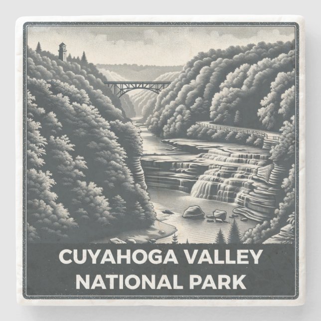 Nationalparken Cuyahoga Valley Stenunderlägg (Framsidan)