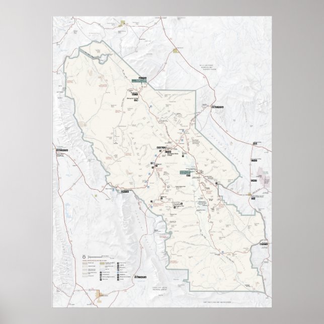 Nationalparken Dödsdalen Poster (Framsidan)