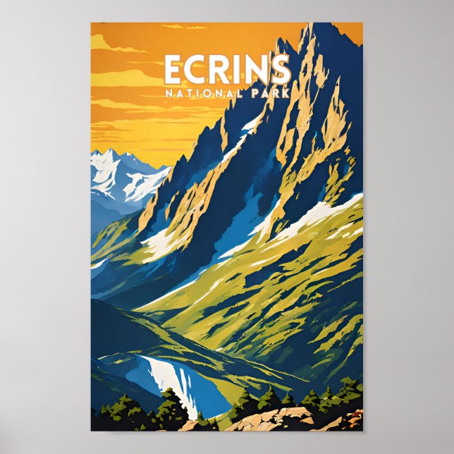 Nationalparken Ecrins Poster (Framsidan)