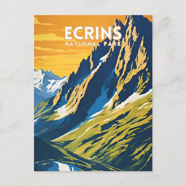 Nationalparken Ecrins Vykort (Framsida)