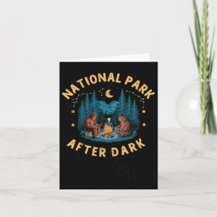 Nationalparken efter Mörk Funny Bigfoot Alien Camp Kort