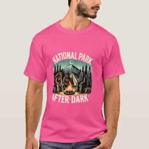 Nationalparken efter Mörk: Retro Skeleton som ansä T Shirt