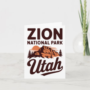 Nationalparken fantastisk Zion inspirerad Utah Äve Kort
