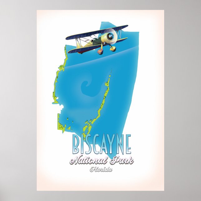 Nationalparken Florida karta Poster (Framsidan)