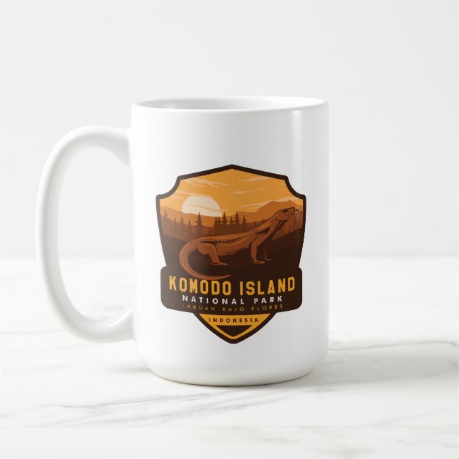 Nationalparken för Komodo Kaffemugg (Vänster)