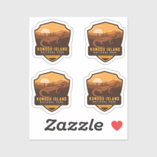 Nationalparken för Komodo Klistermärken