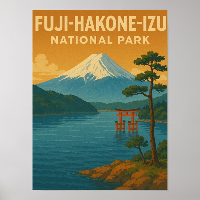 Nationalparken Fuji-Hakone-Izu Poster (Framsidan)