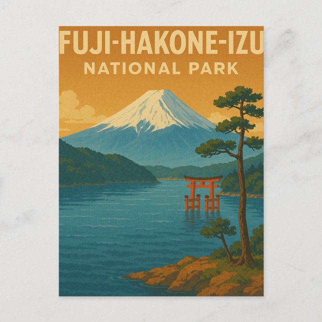 Nationalparken Fuji-Hakone-Izu Vykort (Framsida)