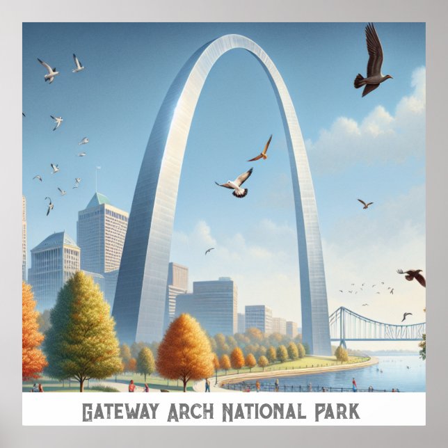 Nationalparken Gateway Arch Poster (Framsidan)