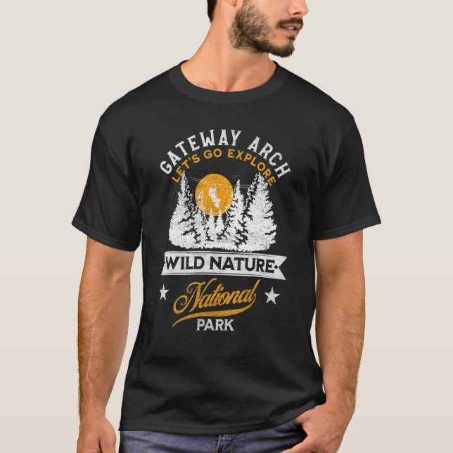 Nationalparken Gateway Arch T Shirt (Framsida)