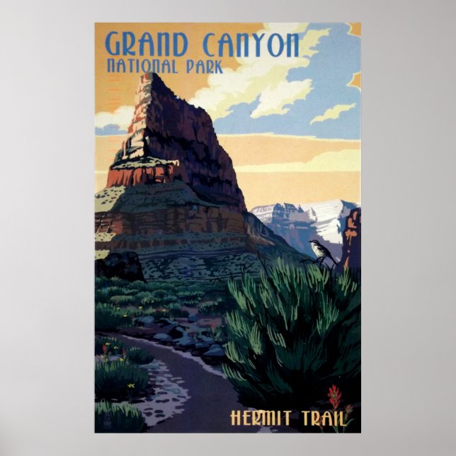 nationalparken Grand Canyon Vintage resor Poster (Framsidan)