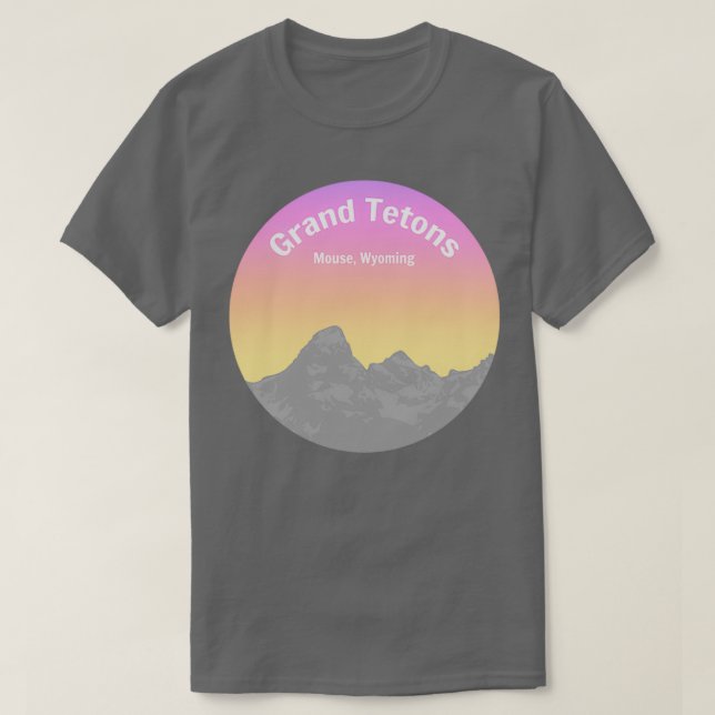 Nationalparken Grand Tetons T Shirt (Design framsida)