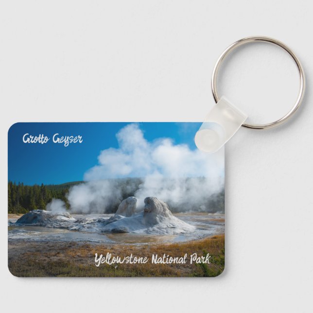 Nationalparken Grotto Geyser Yellowstone Nyckelring (Framsida)