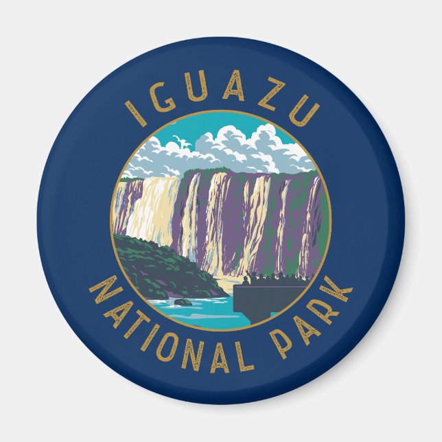 Nationalparken Iguazu Argentinas utstressade cirke Magnet (Framsidan)