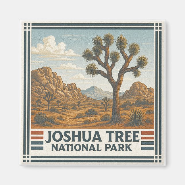 Nationalparken Joshua Träd Magnet (Framsidan)