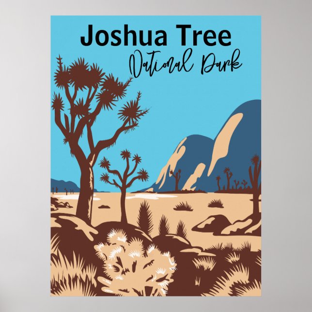 Nationalparken Joshua Träd Poster (Framsidan)