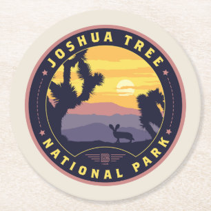 Nationalparken Joshua Träd Underlägg Papper Rund