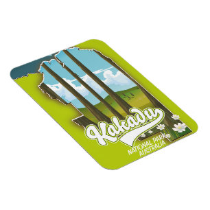 Nationalparken Kakadu Australien karta Magnet
