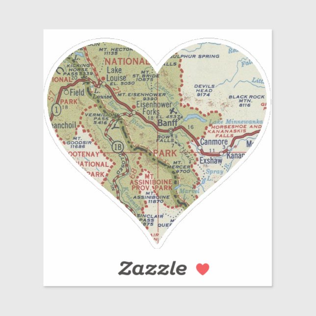 Nationalparken kärlek Banff Klistermärken (Ark)