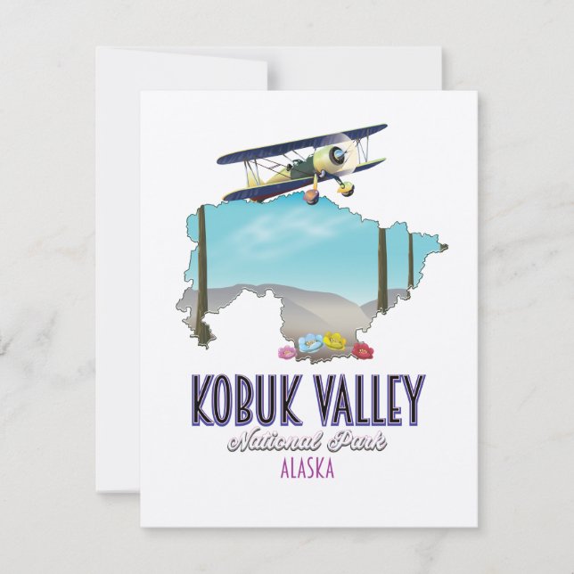 Nationalparken karta i Kobuk Valley Alaska (Framsida)