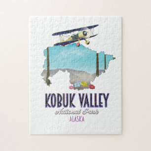 Nationalparken karta i Kobuk Valley Alaska Pussel