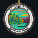 Nationalparken Kejimkujik, fortfarande Brook Canad Julgransprydnad Keramik<br><div class="desc">Kejimkujik nationalparkens vektorkonst. Parken är känd för sin gamla tillväxtskog,  sitt sällsynt och sina traditionella vattenvägar Mi'kmaq.</div>