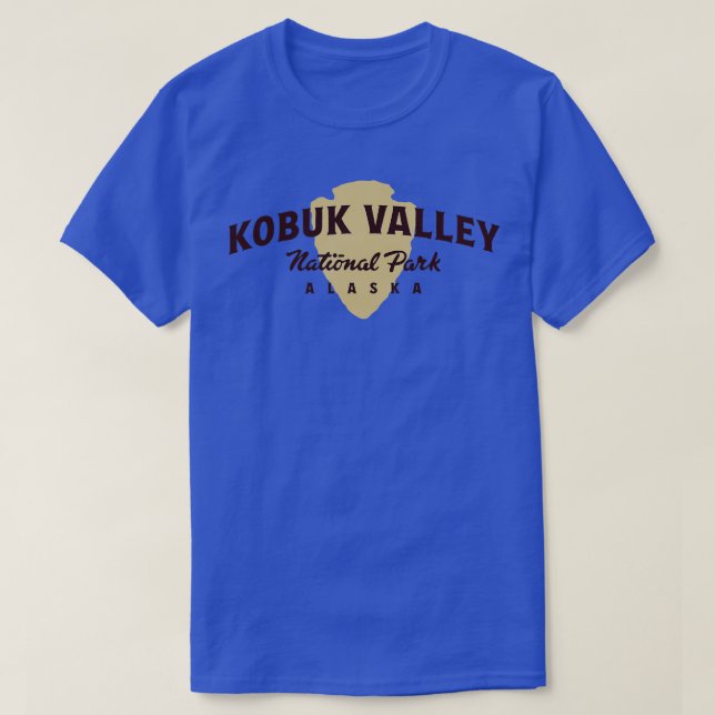 Nationalparken Kobuk Valley Arched Text Brown T Shirt (Design framsida)