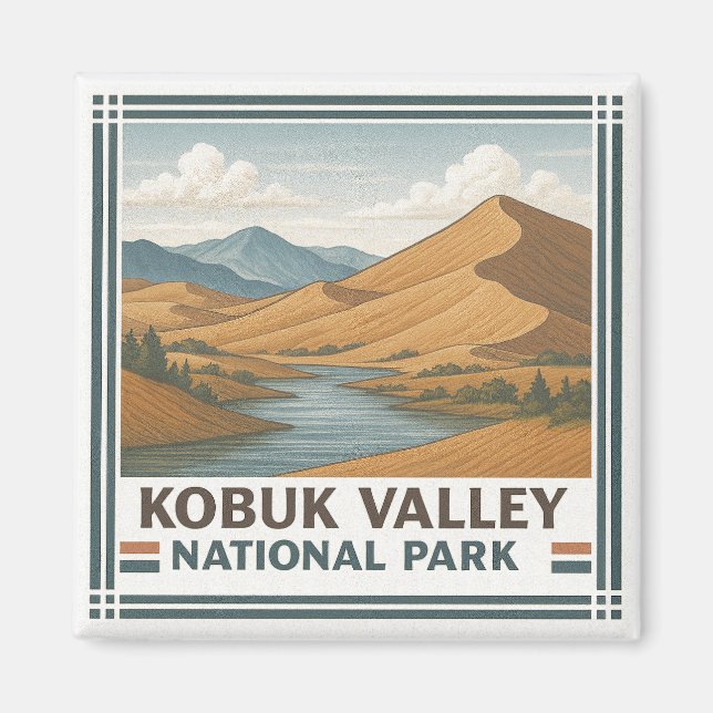 Nationalparken Kobuk Valley Magnet (Framsidan)