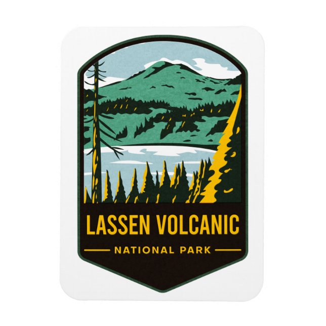 Nationalparken Lassen Volcanic Magnet (Vertikal)
