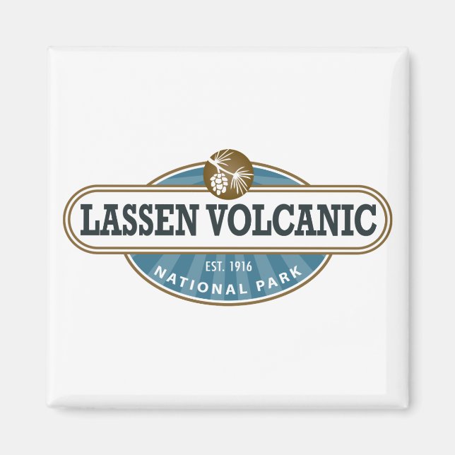 Nationalparken Lassen Volcanic Magnet (Framsidan)