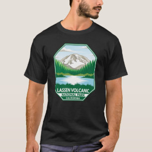 Nationalparken Lassen Volcanic Minimal Retro Emble T Shirt