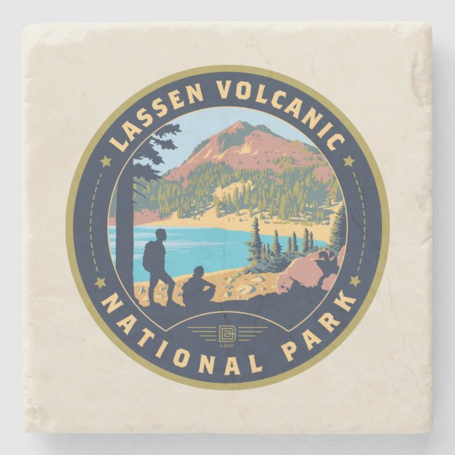 Nationalparken Lassen Volcanic Stenunderlägg (Framsidan)