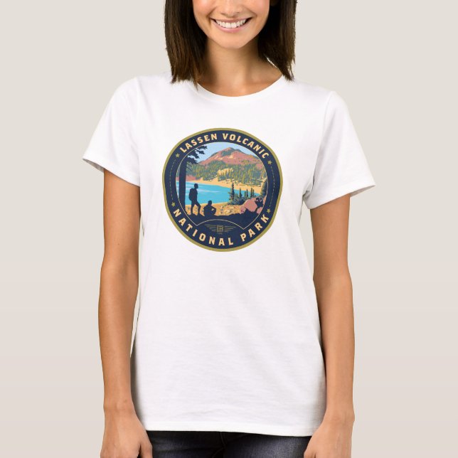 Nationalparken Lassen Volcanic T Shirt (Framsida)
